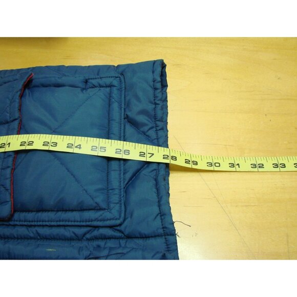 Stiches Unlimited Size M Flannel Lined Blue Quilted Jacket Vest Front Pocket Vtg - Picture 6 of 9
